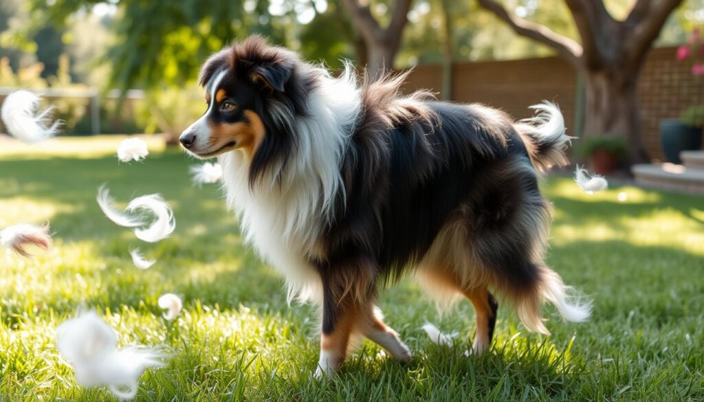 aussie brushing frequency during shedding season