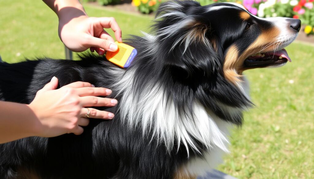 australian shepherd lab mix grooming