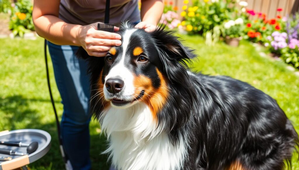 grooming Border Aussies