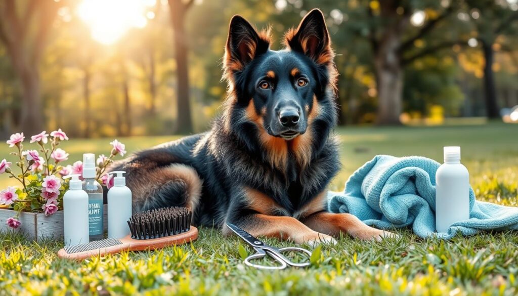 grooming and care essentials for German Shepherd Australian Shepherd mix