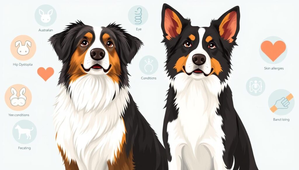 Common health concerns for Australian Shepherds and Border Collies