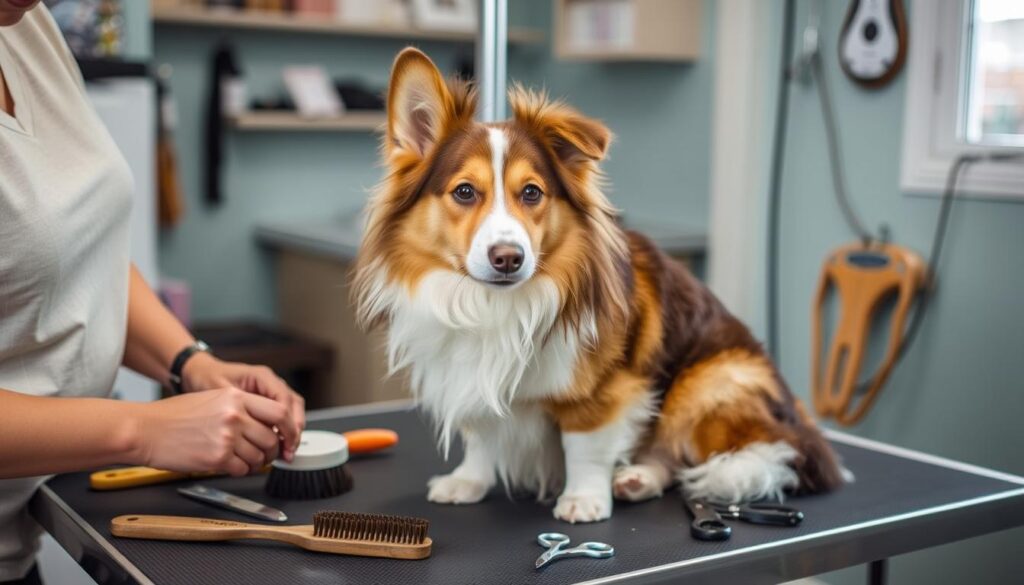 Corgi Australian Shepherd mix grooming