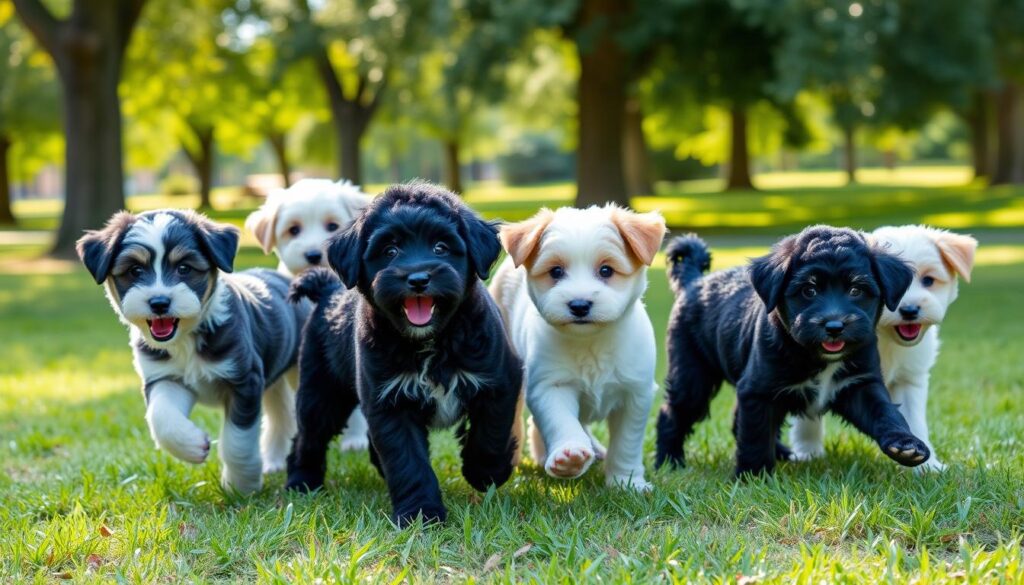 Mini aussiedoodle size and colors