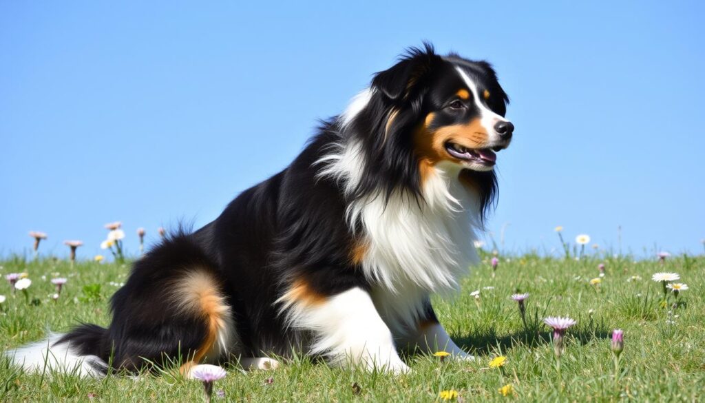 australian shepherd fur trim