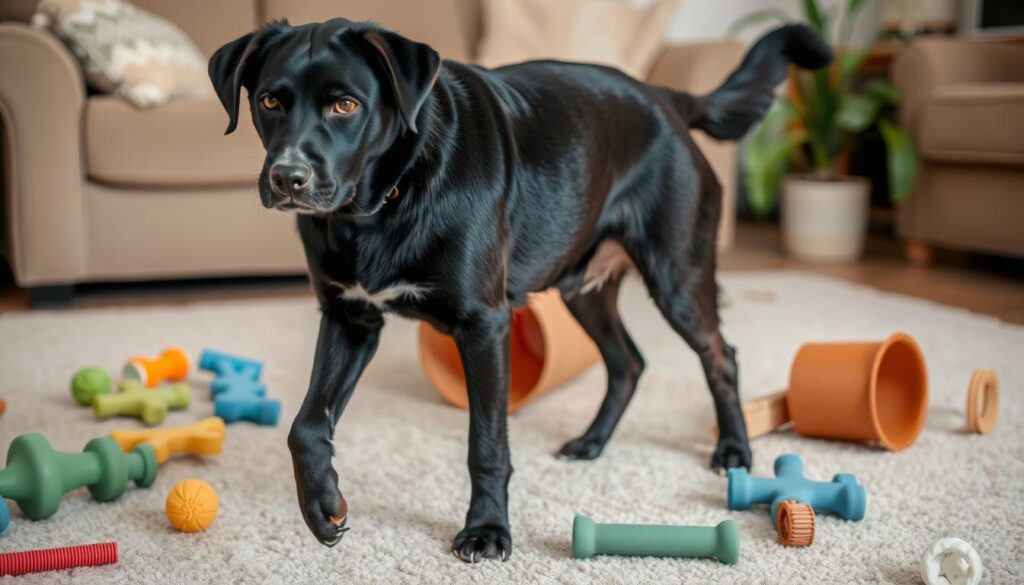 behavioral issues black lab australian shepherd mix