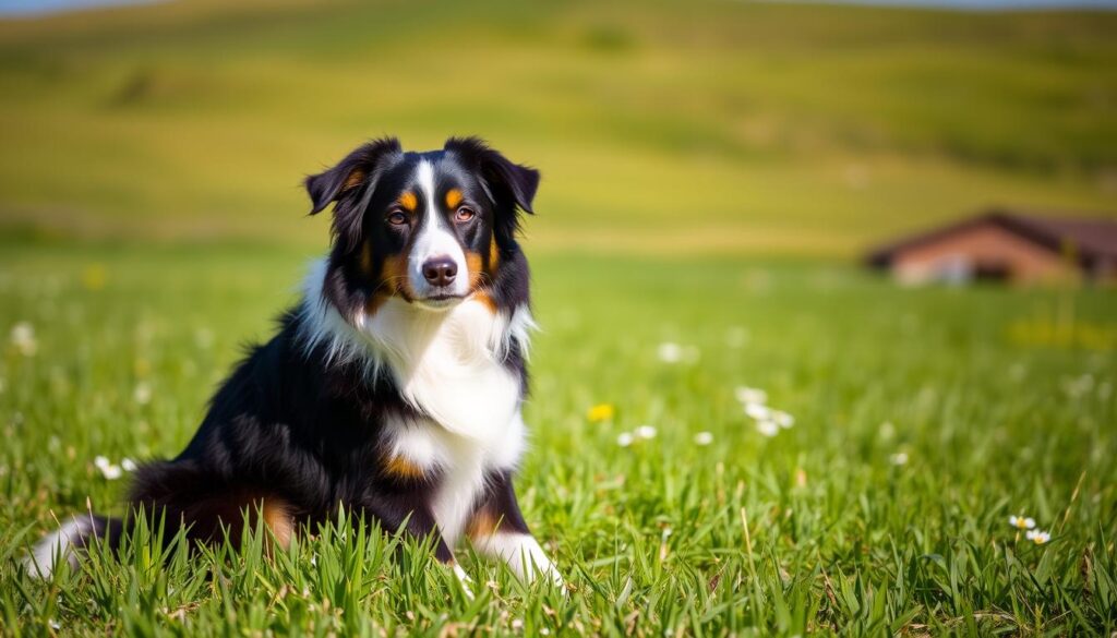 black and white australian shepherd