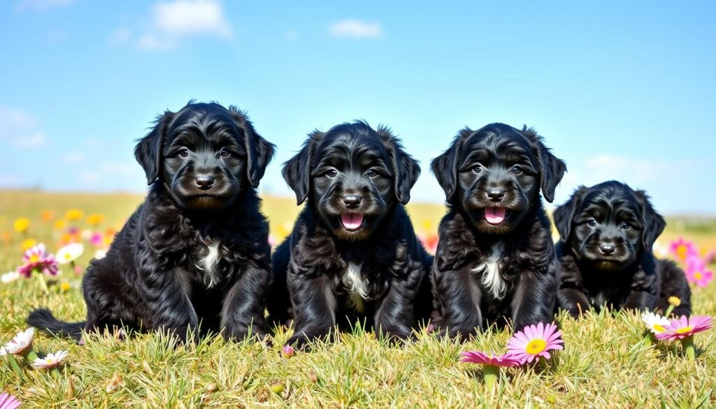 black mini aussiedoodle puppies