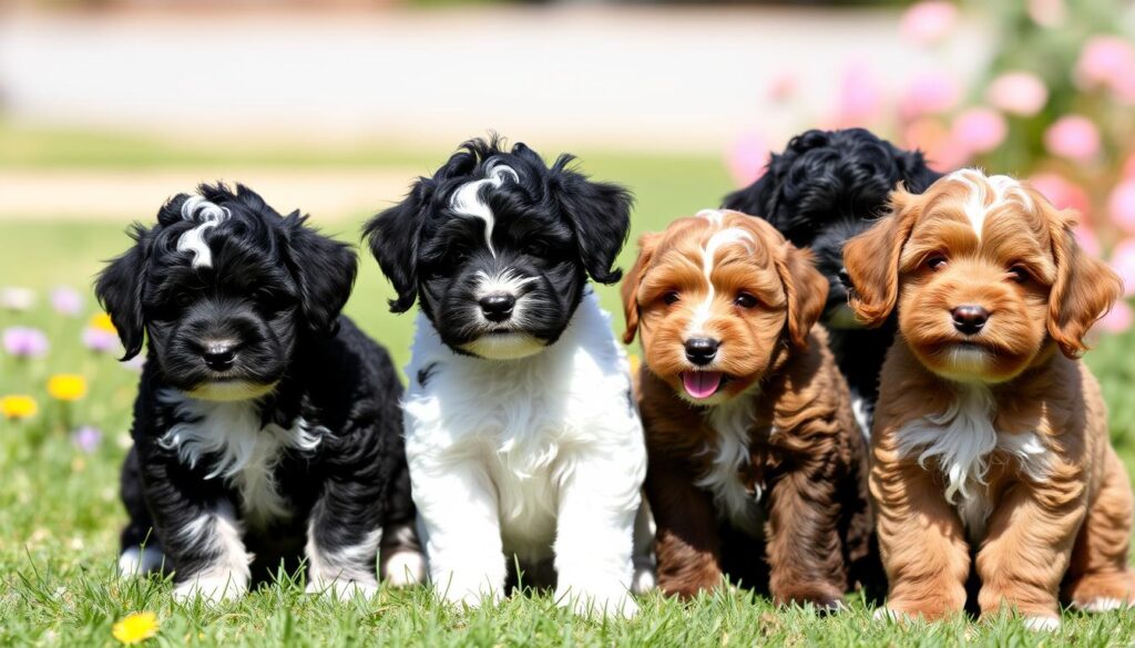 coat types of mini aussiedoodles