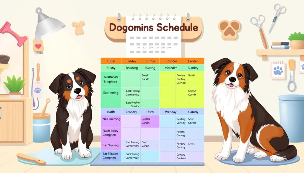 dog grooming schedule