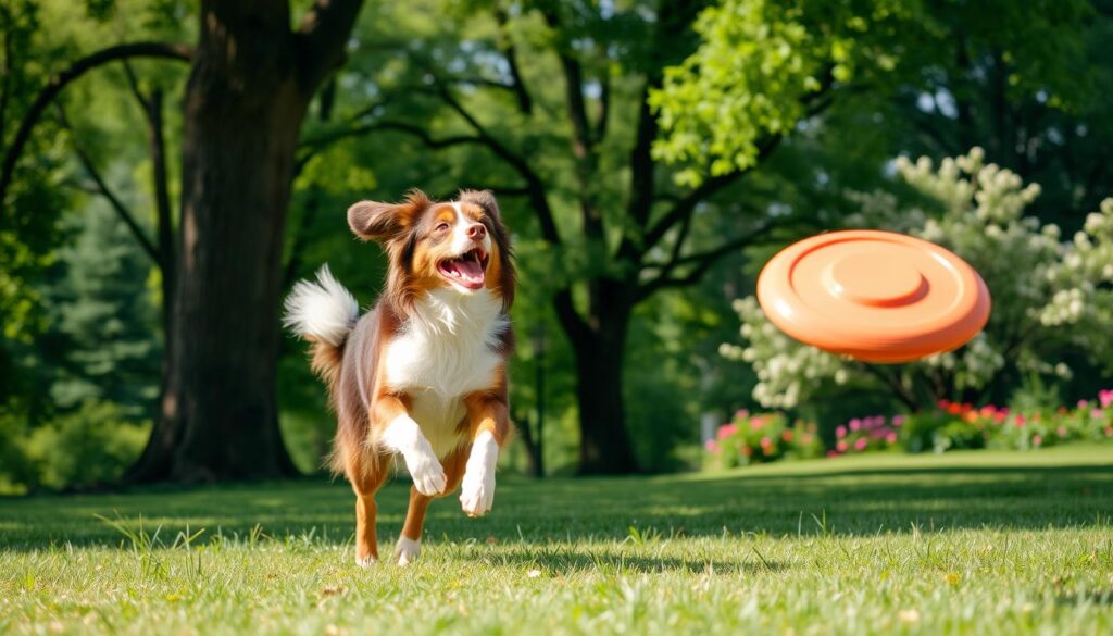 exercise needs for brown and white Aussie