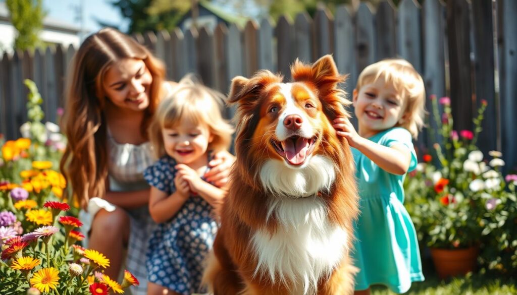 family integration red tri australian shepherd