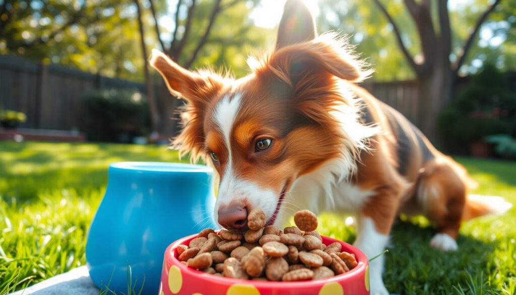 feeding red tri australian shepherd