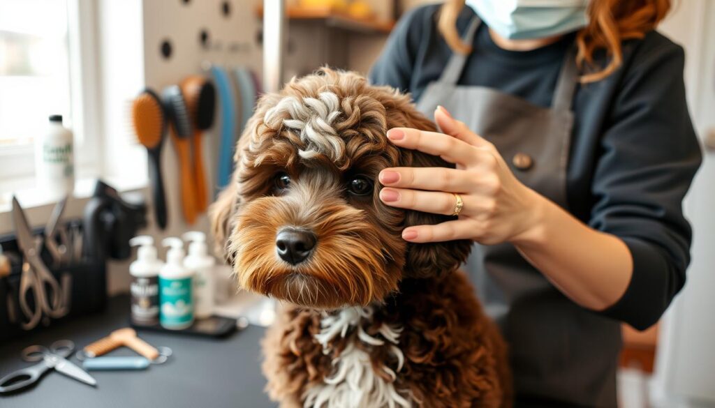 grooming f1b mini aussiedoodle