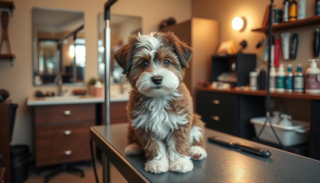 mini aussiedoodle grooming