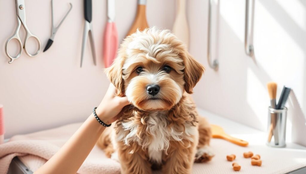 mini aussiedoodle grooming tips