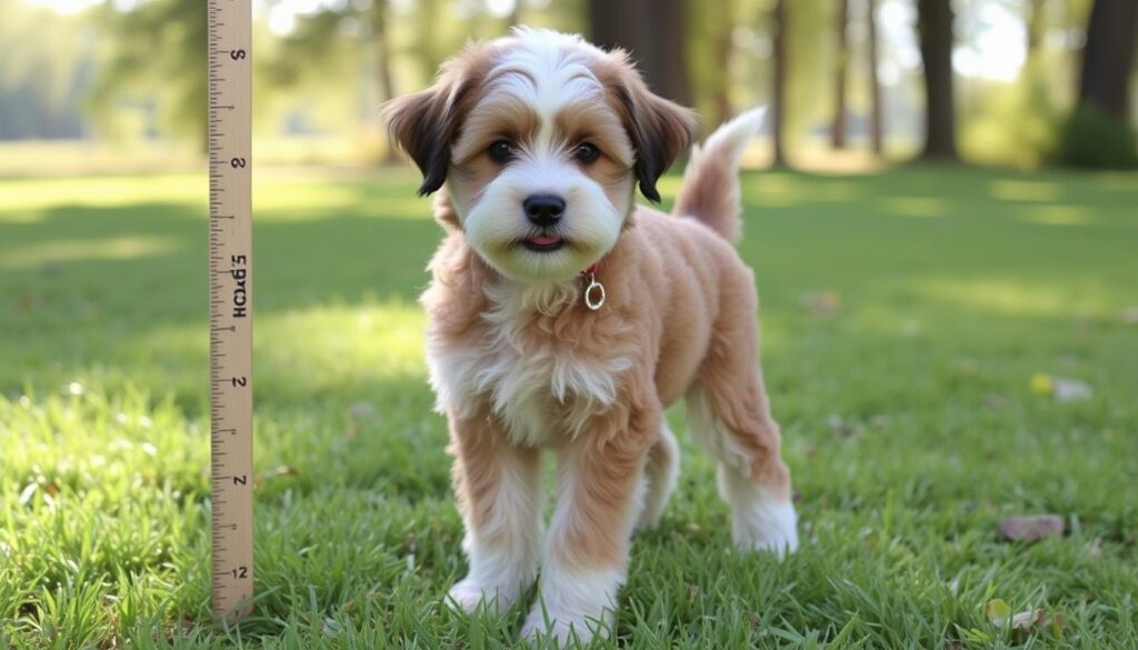 mini aussiedoodle height