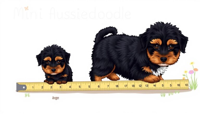 mini aussiedoodle size