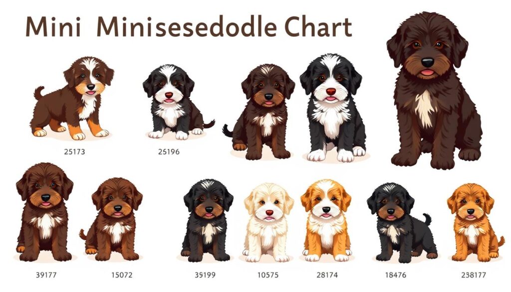 mini aussiedoodle size chart