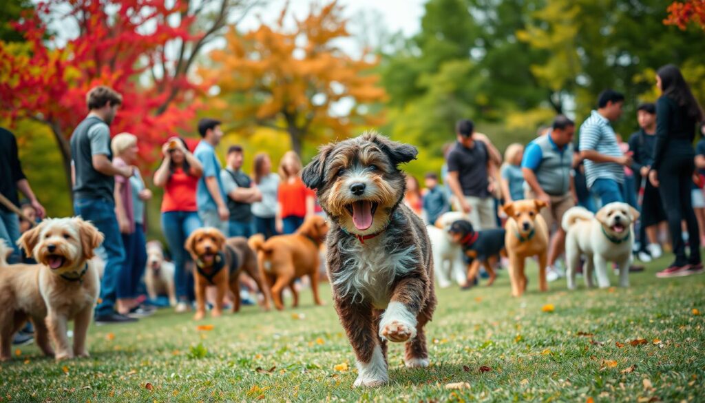 mini aussiedoodle socialization