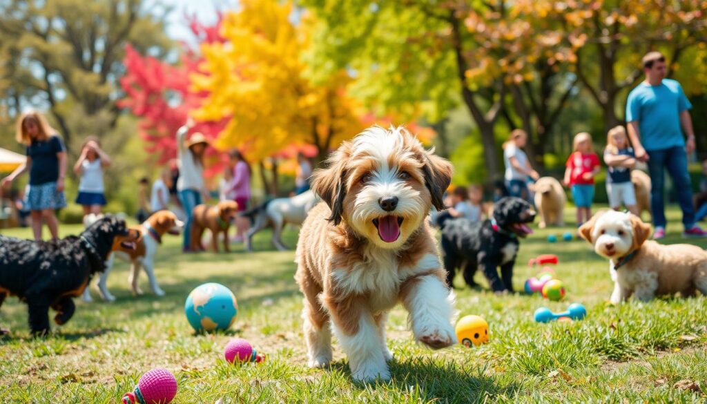 mini aussiedoodle socialization tips