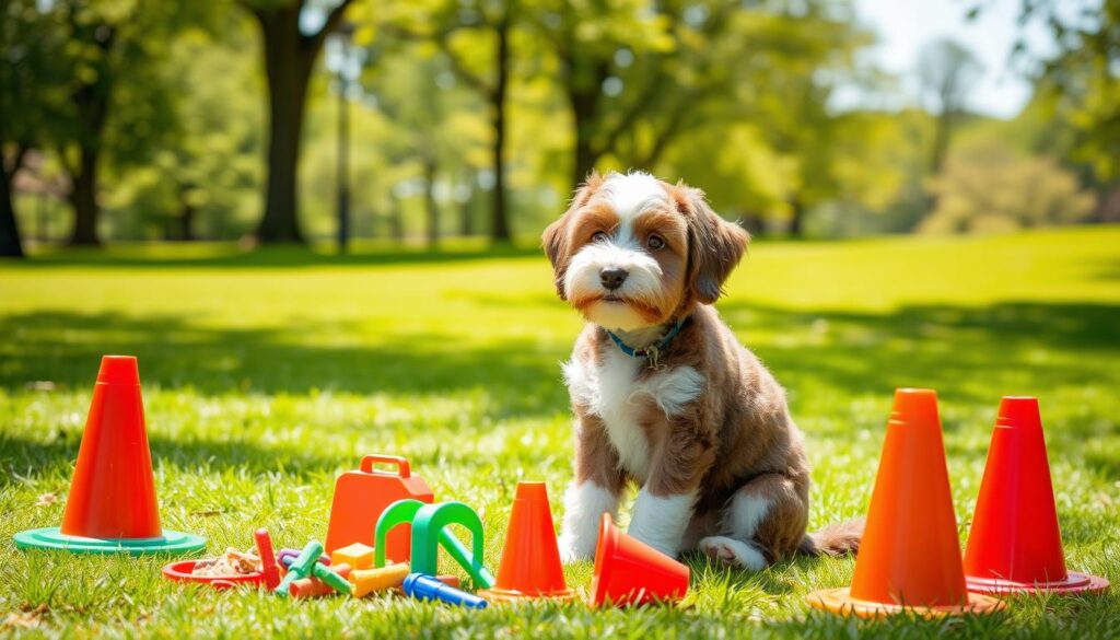 mini aussiedoodle training tips