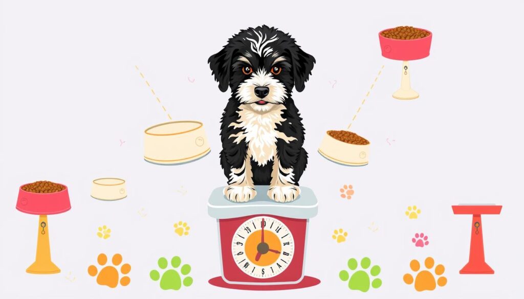 mini aussiedoodle weight predictions