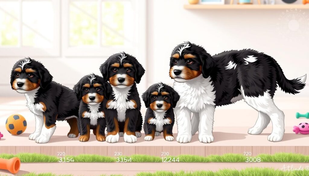 overview of mini aussiedoodle size