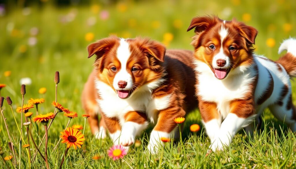 red tri australian shepherd puppies