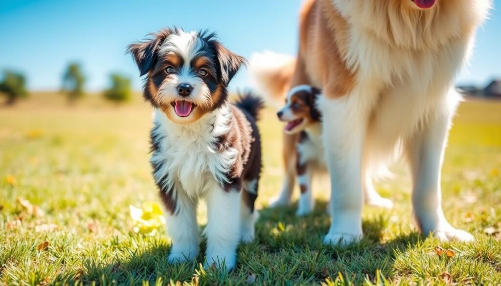 size comparison mini aussiedoodle