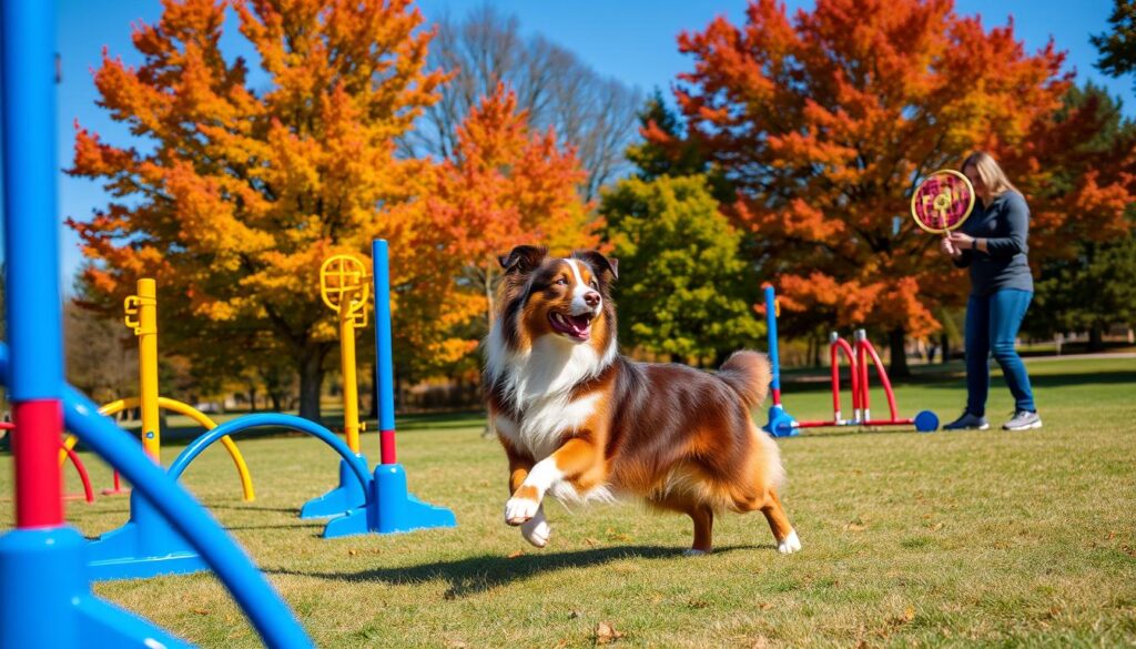 training red tri australian shepherd