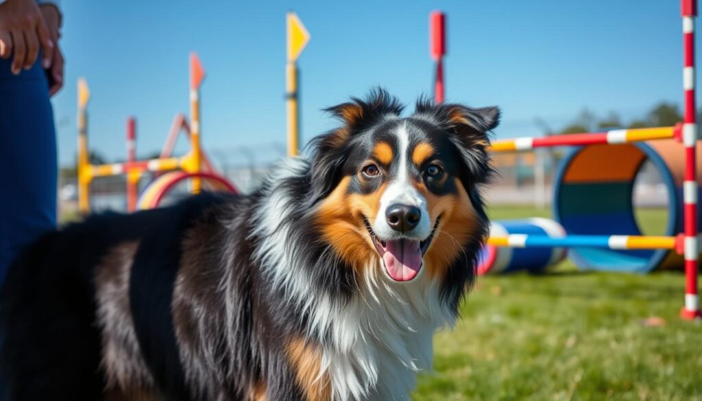 tri color australian shepherd training