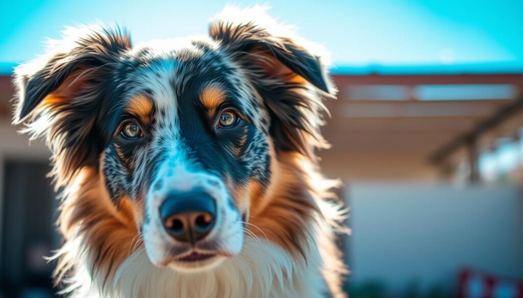 visuals of shaved australian shepherd