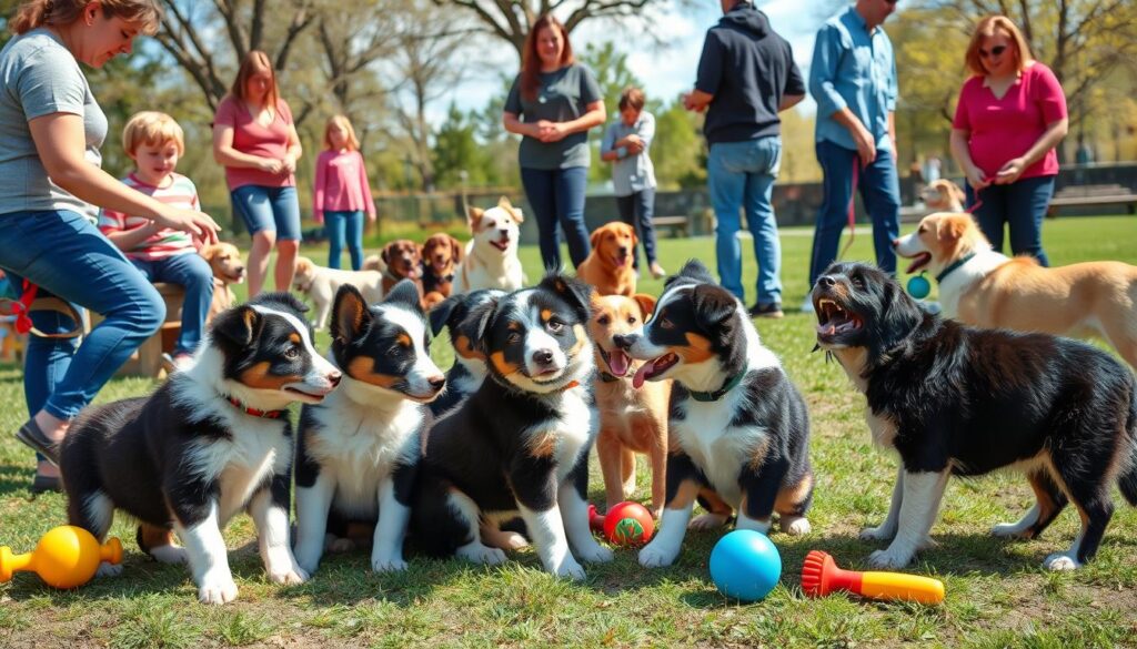 Australian Shepherd Collie mix puppies socialization techniques