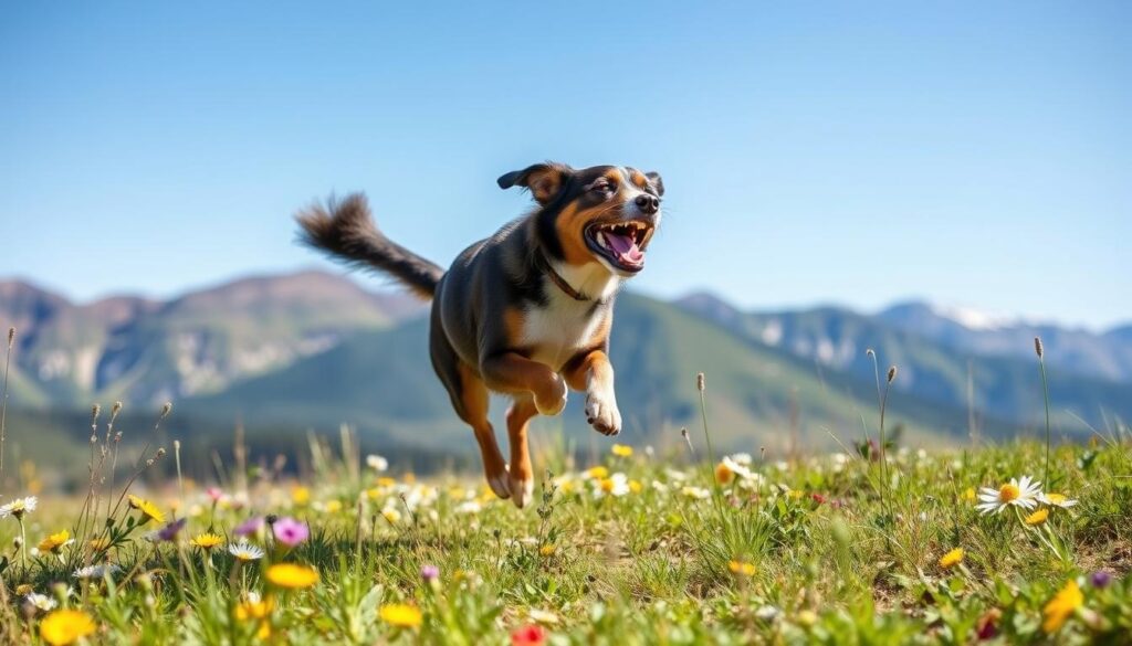 Labrador Retriever Australian Shepherd Mix enjoying outdoor activities