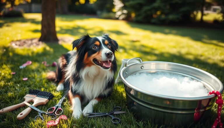 australian shepherd grooming