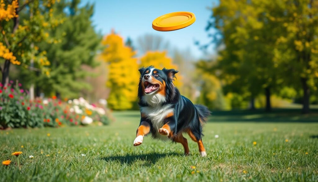 black and tan australian shepherd exercise