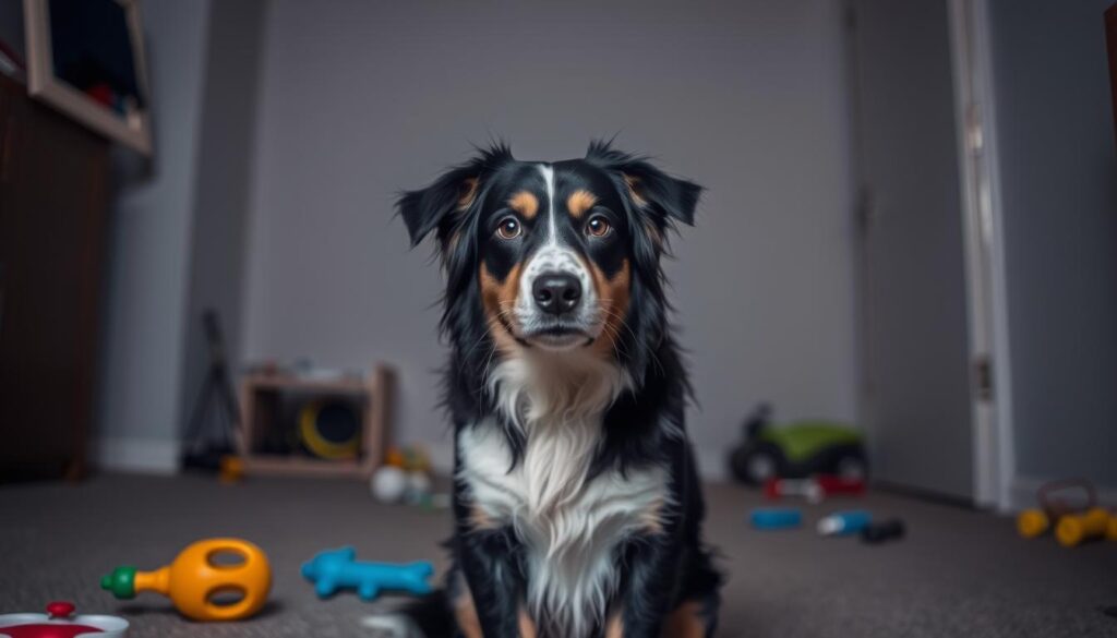 black tri australian shepherd anxiety