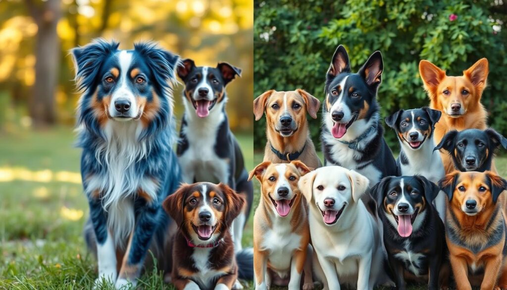 comparing blue australian shepherds