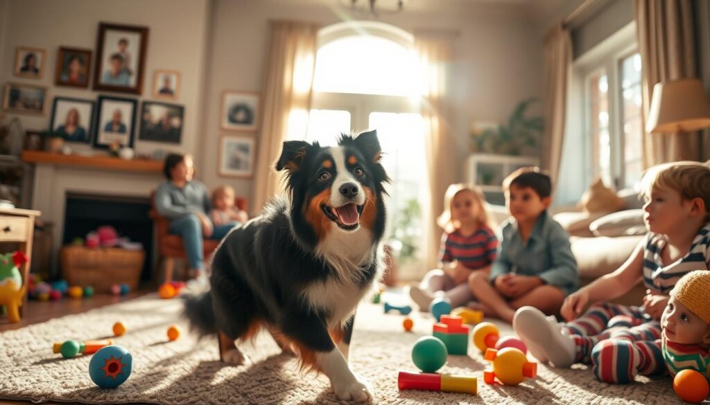 integrating black tri australian shepherd