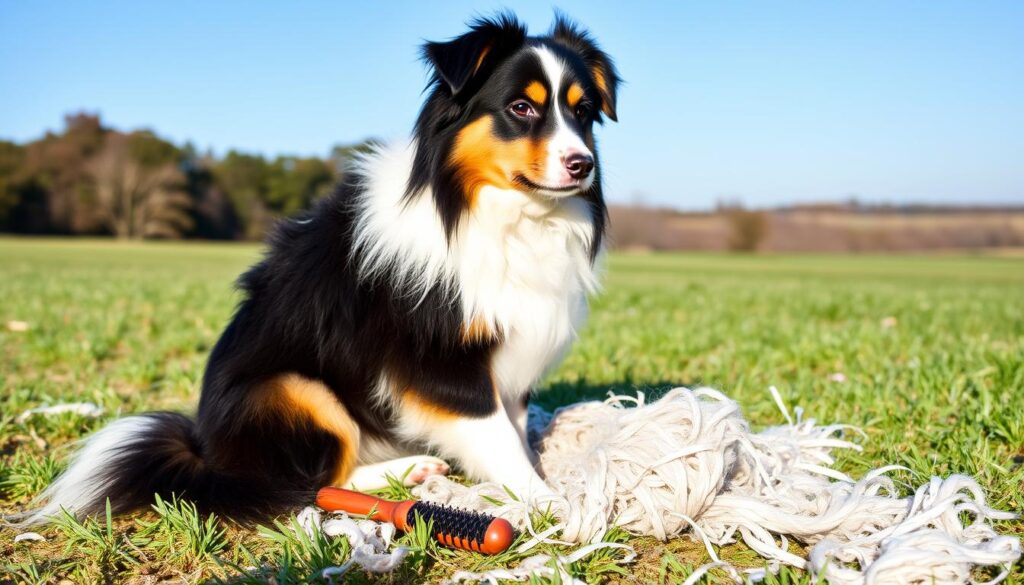 shedding and grooming of miniature australian shepherd