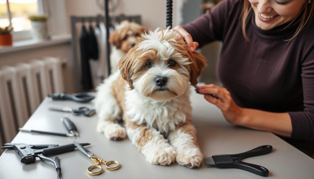 maintain mini aussiedoodle haircut at home